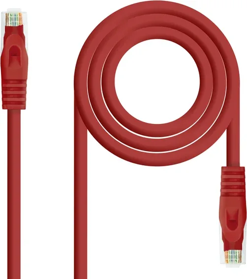 Cable de Red Latiguillo Rj45 Utp Cat6A Awg24 0.5 M Rojo Nanocable