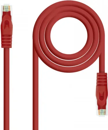 Nanocable Cable de red latiguillo RJ45 LSZH Cat.6A UTP AWG24, Rojo, 2.0m