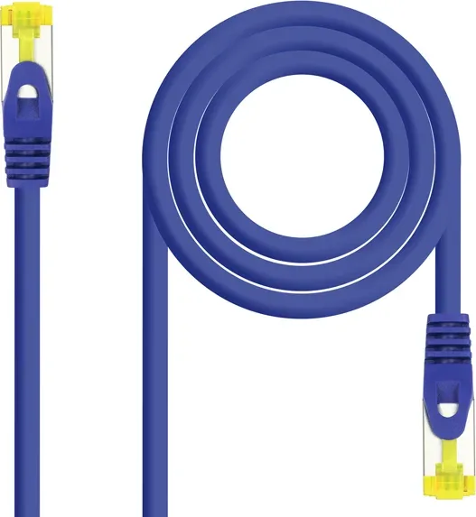 Cable de Red Latiguillo Rj45 Sftp Cat6A Awg26 2 M Azul Nanocable
