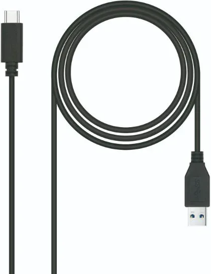 Cable USB 3.1 Tipo-C Nanocable 10.01.4000/ USB Tipo-C Macho - USB Macho/ 50cm/ Negro