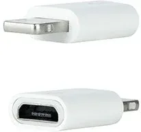 Adaptador lightning a micro USB nanocable -  macho - hembra -   blanco