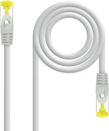Nanocable Cable Red Latiguillo RJ45 LSZH CAT.6A SFTP AWG26, Gris, 25 cm