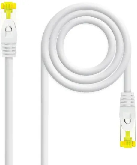 Cable de Red Latiguillo Rj45 Sftp Cat6A Awg26 0.30 M Blanco Nanocable