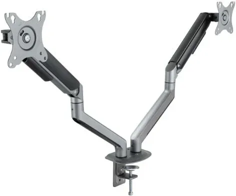 Soporte Mesa Tooq 2 Pantallas 17"-32" Gris/Negro