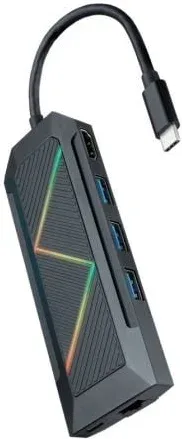 Docking USB Tipo-C Nanocable 10.16.0801/ 3xUSB/ 1xUSB Tipo-C PD/ 1xHDMI/ 1xRJ45/ 1xLector Tarjetas SD TF