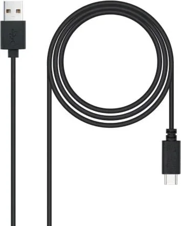 Cable USB 2.0 Nanocable 10.01.2103/ USB Macho - USB Tipo-C Macho/ 480Mbps/ 3m/ Negro