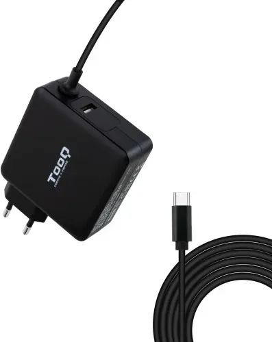Cargador de Portátil TooQ TQLC-USBC65PD USB Tipo-C/ 1xUSB/ 65W/ Automático/ Voltaje 5-20V