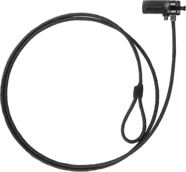 TooQ Cable de Seguridad con Combinación para Portátiles 1.5 metros, Gris Oscuro