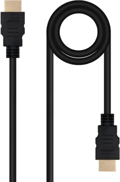 Cable HDMI 2.0 4K Nanocable 10.15.3802/ HDMI Macho - HDMI Macho/ 2m/ Negro