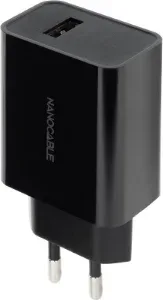 Cargador de Pared Nanocable 10.10.2004/ 1xUSB/ 10W/ Negro