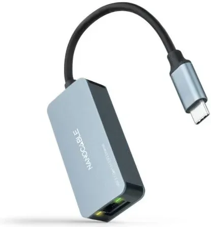 Adaptador USB Tipo-C - RJ45 Nanocable 10.03.0410/ 2500Mbps