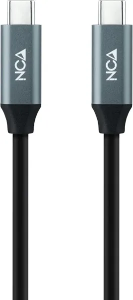 Cable USB 3.2 Tipo-C Nanocable 10.01.4303/ USB Tipo-C Macho - USB Tipo-C Macho/ 3m/ Gris y Negro