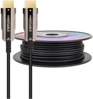 NANOCABLE CABLE HDMI V2.0 AOC 4K@60HZ 18Gbps NEGRO 80 M