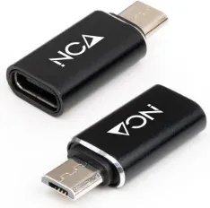Adaptador Micro USB a USB-C B/M - USB-C/H Negro Nanocable