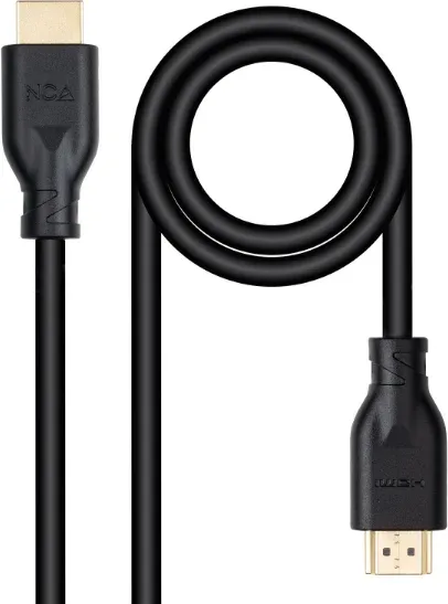 Cable HDMI 2.0 4K CCS Nanocable 10.15.3901/ HDMI Macho - HDMI Macho/ 1m/ Negro