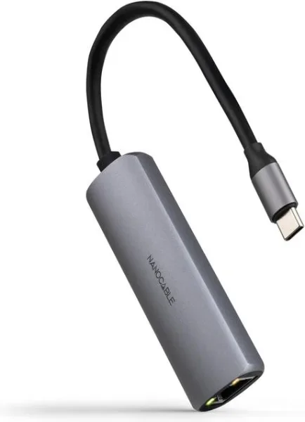 Nanocable Conversor USB-C Ethernet carga PD