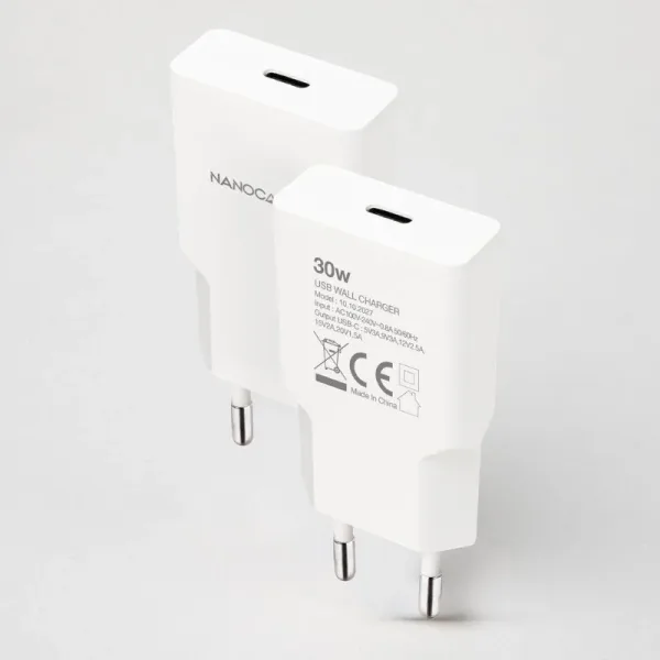 Nanocable Cargador USB-C/PD 30W   Blanco