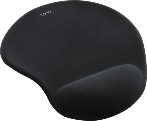 TooQ Alfombrilla para ratón ergonómica con reposamuñecas de gel, Negro