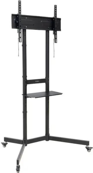 Soporte Suelo con Ruedas Kefrén 37''-70'' Negro Tooq