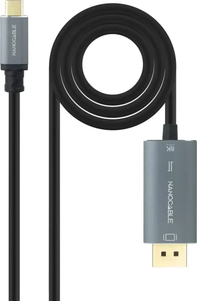 Nanocable Cable USB-C/M-DP/M Bidireccional 2 M