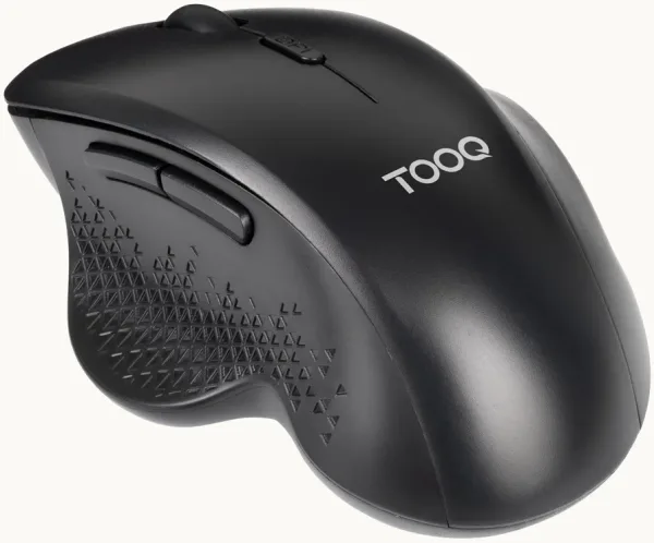 Ratón Ergonómico Inalámbrico TooQ TQMWG-1105-B/ Hasta 1600 DPI