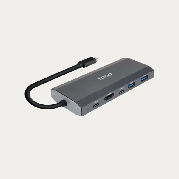 Docking/Caja Externa USB Tipo-C TooQ TQE-2241G/ Ranura SSD M.2/ 1xHDMI/ 2xUSB/ 1xUSB Tipo-C/ 1xLector Tarjetas/ 1xUSB Tipo-C PD