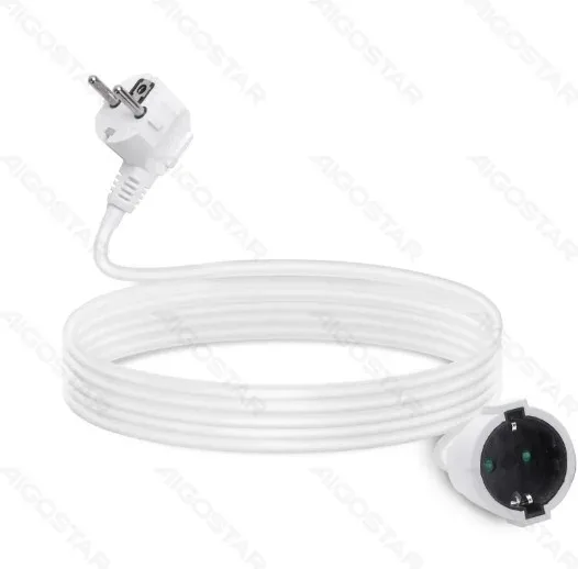 Cable Alargador Aleman 3G 5 M Blanco Aigostar