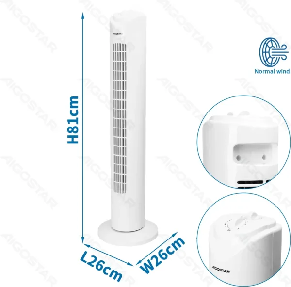 Ventilador de Torre 45W Blanco Aigostar