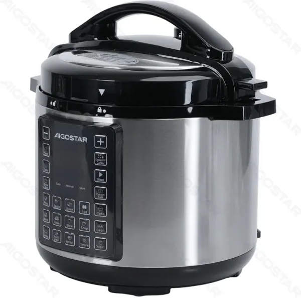 Olla a Presion 1000W 6L Negro Aigostar