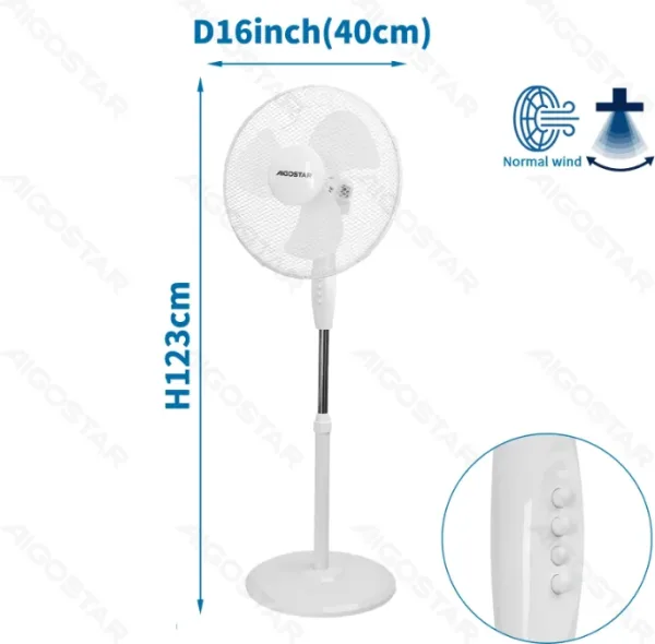 Ventilador de Pie 55W Blanco Aigostar