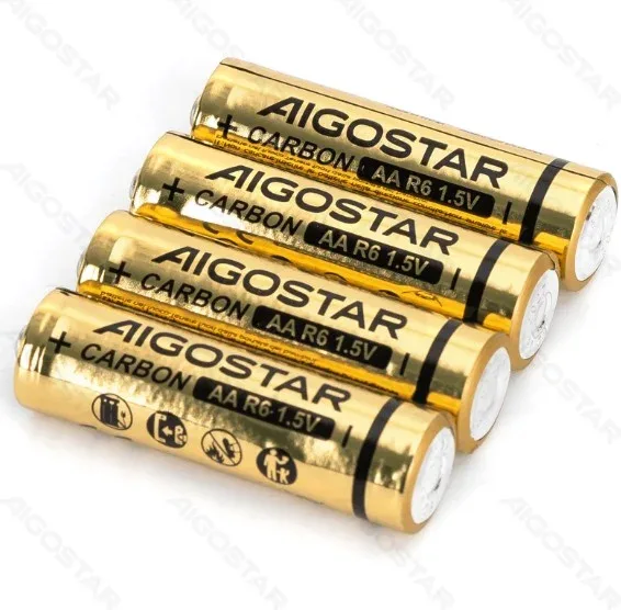 Pila de Carbono-Zinc R6P (Aa) 1.5V 4 Uds Aigostar
