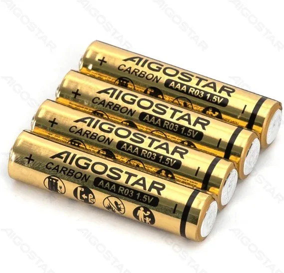 Pila de Carbono-Zinc R03 (Aaa) 1.5V 4 Uds Aigostar