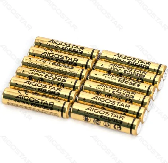 Pila de Carbono-Zinc R03 (Aaa) 1.5V 12 Uds Aigostar