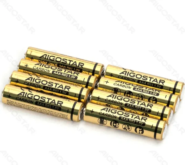 Pila de Carbono-Zinc R03 (Aaa) 1.5V 8 Uds Aigostar