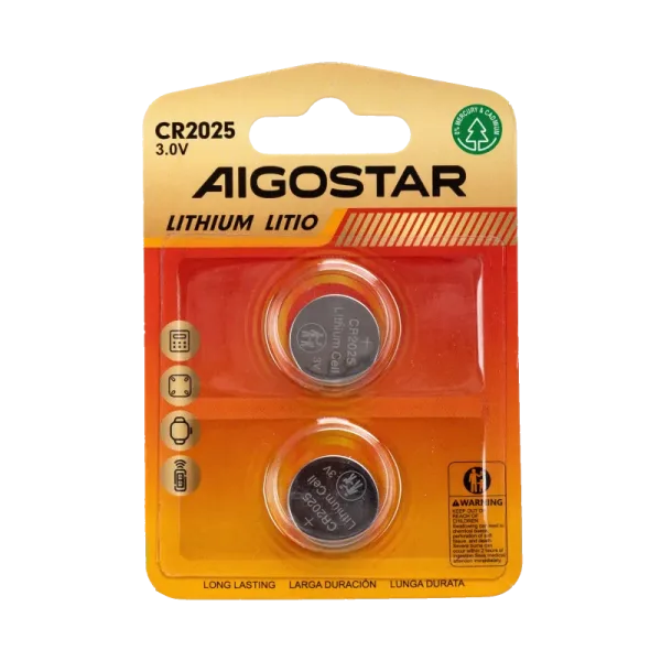 Pila de Boton Cr2025 3V 2 Uds Aigostar