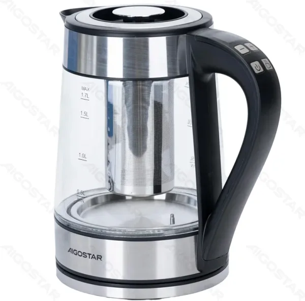 Hervidor Electrico 2200W 1.7L Negro Aigostar