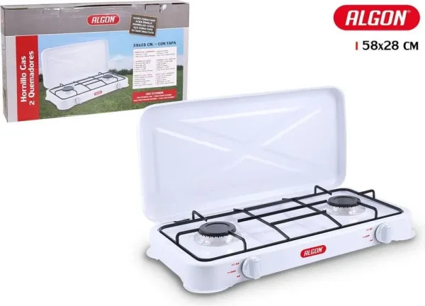 Hornillo 2 fuegos gas c - tapa  algon