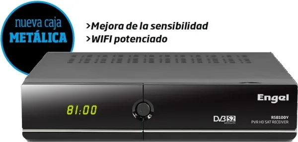 Engel RS8100Y Receptor Satélite HD PVR Wf/Eth