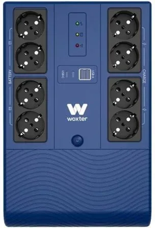 SAI Línea Interactiva Woxter Multibase UPS 800 VA/ 800VA-480W/ 8 Salidas/ Formato Torre