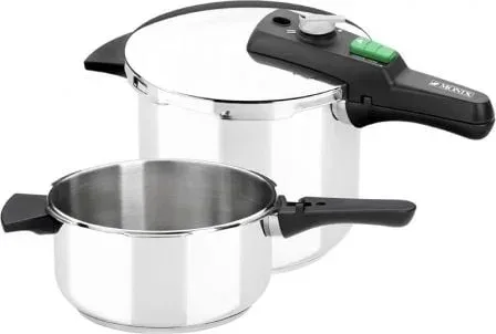 Olla a Presión Rápida Monix Quick M560005/ Ø22cm/ 4+6L/ Acero Inoxidable