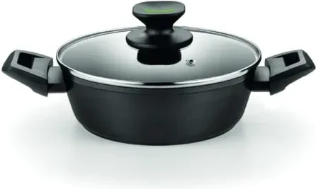 Cacerola Baja Monix Green M480528/ Ø28cm/ Aluminio forjado/ Apta para Inducción
