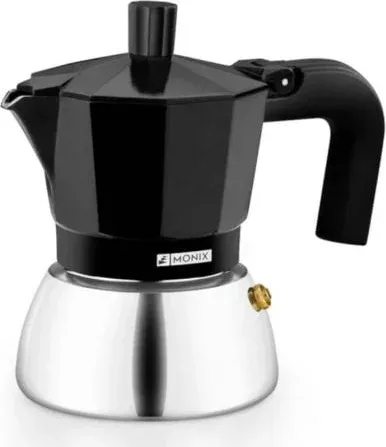 Cafetera Italiana Monix Induction Inox M863006/ 6 Tazas/ Negra