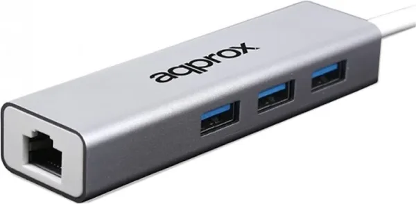 approx APPC07GHUB Adaptador USB 3.0 Gigabit + HUB