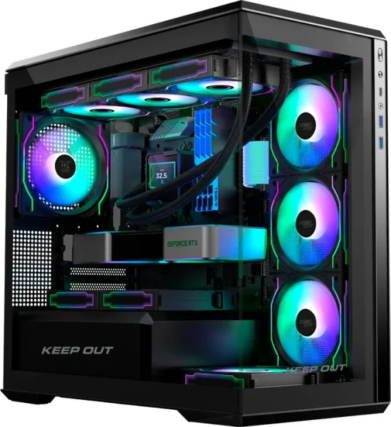 Keep Out Caja M-atx XC-905 Pro+ 4FANS HUB Type C