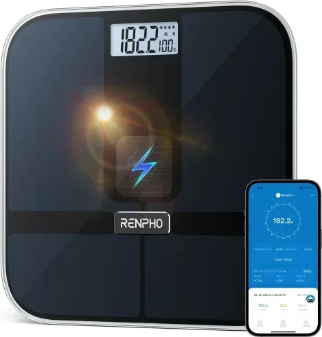 Renpho Elis 2 - Smart Body Scale - Ito - Ble - 3Aaa - 11X11X1Inch Black Pt