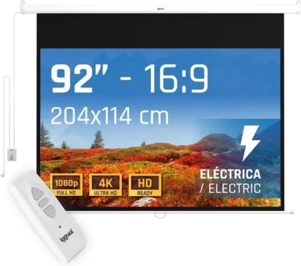 iggual Pantalla eléctrica 16:9 92" 203x114 cm