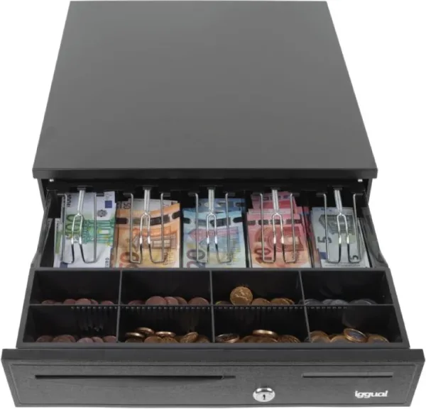 iggual Cajón Portamonedas IRON-50 42cm 5+8 negro