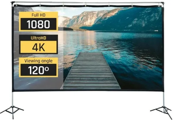 iggual Pantalla exterior portable 100" 221x124 cm