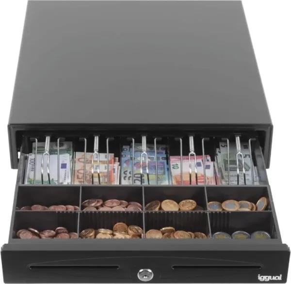 iggual Cajón Portamonedas IRON-70 44,5cm 5+8 negro