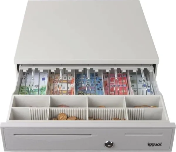 iggual Cajón Portamonedas IRON-50W 42cm 5+8 blanco
